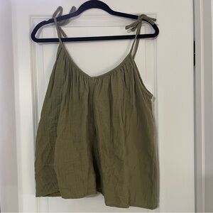 Old Navy Olive tie tank top
